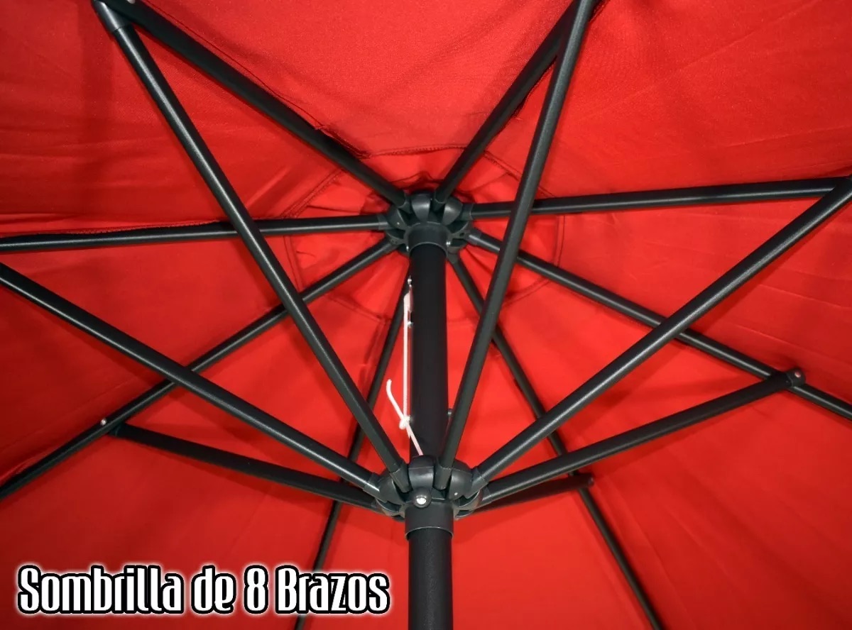 Miniatura 5 de Sombrilla Sol 2.7 Manivela Playa Rojo